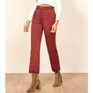 Reformation Alicia Crop Pant Rust Womens Size 29